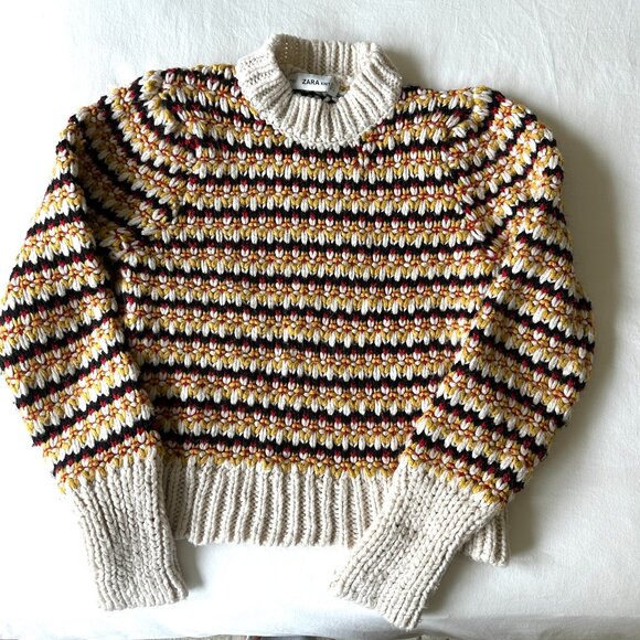 Zara Chunky Striped Knit - Picture 4 of 10